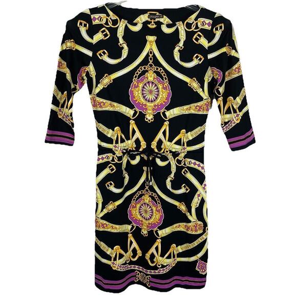 J. McLaughlin Dresses & Skirts - J McLaughlin Dress Women XS Black Catalina Cloth Equestrian Print Classic Preppy